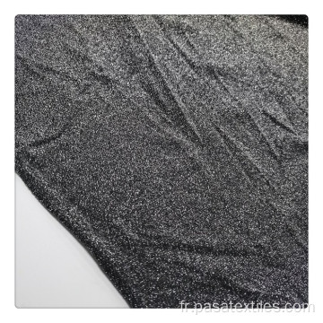 tissu métallique tricoté en lurex tissé polyester spandex